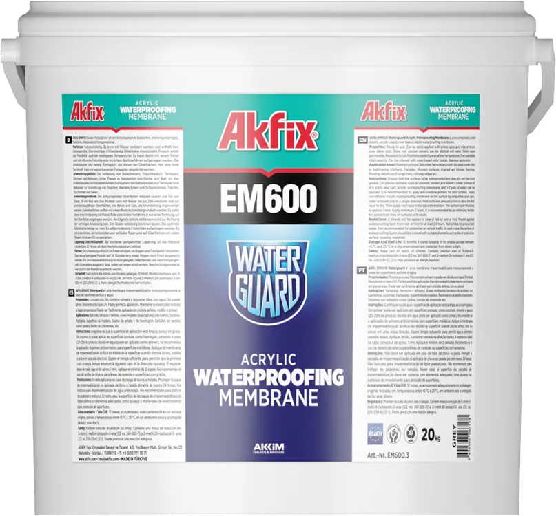 EM600 Waterguard Akrilik Su Yalıtım Membranı