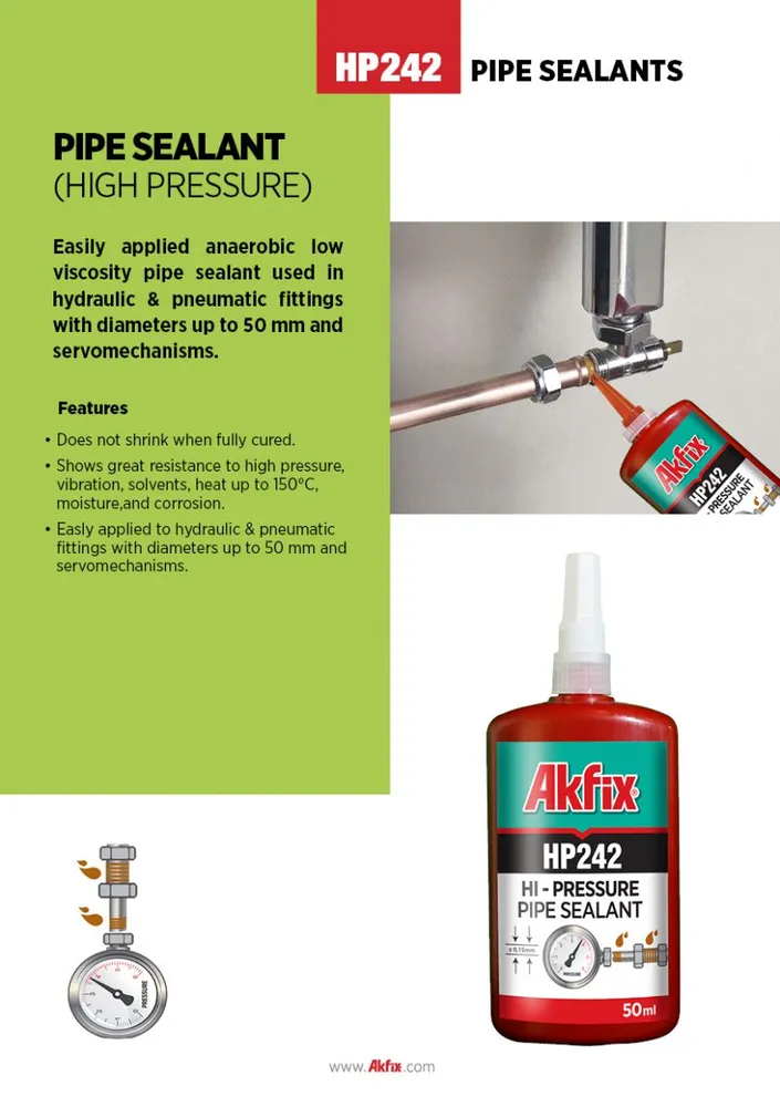 HP242 Boru Diş Sızdırmazlık Yapıştırıcısı (Yüksek Basınç)