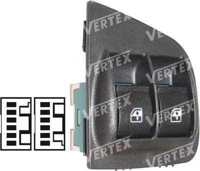 CAM ACMA KAPAMA ANAHTARI [SOL 2CAM - CERCEVELI - 12P.] [FIAT DOBLO YM.]