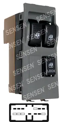 CAM ACMA KAPAMA ANAHTARI [SOL 2CAM - 12V. 8P.] [MITSUBISHI CANTER 2001->]
