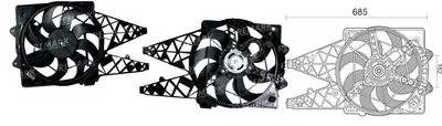 FAN MOTORU [CERCEVELI] [FIAT DOBLO 1,6-2.0 JTD 2010-2018]