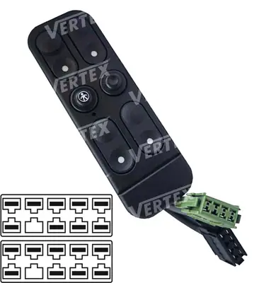 CAM ACMA KAPAMA ANAHTARI [SOL 4CAM - 13P.] [OPEL VECTRA A 1988-1996]