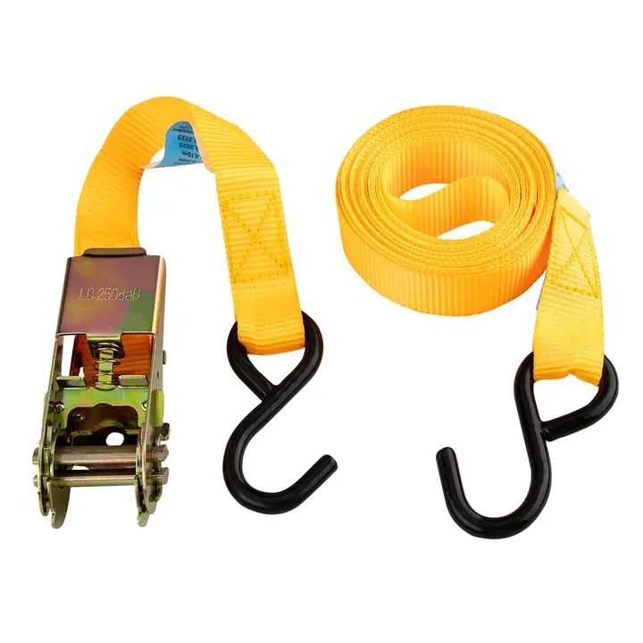 Cırcırlı bağlama kayışı 25 mm x 4,5 m, 500 kg dayanımlı PES
