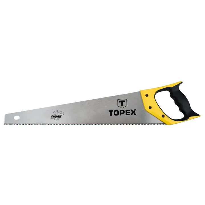 El testeresi 560 mm, Shark, 7 TPI, 3 kenarı bilenmiş, sertleştirilmiş diş, çift malzemeli sap