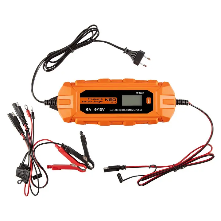 Otomatik akü şarj cihazı 6A/100W, 3-150Ah, asit / AGM / GEL aküler için