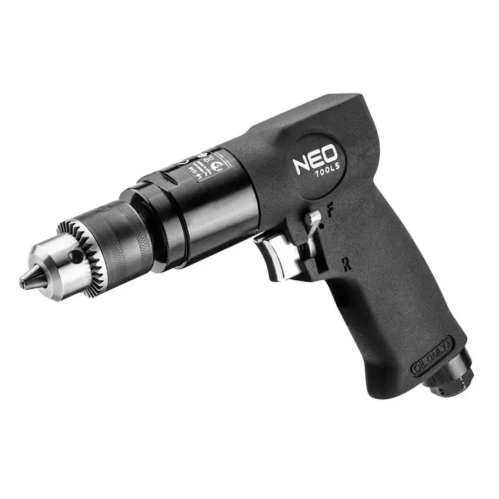 Pnömatik matkap 10 mm, 1800 rpm, ters yönlü, yumuşak tutamaklı