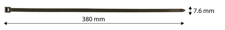 Bahçe kablo bağı 7,6 x 380 mm, 50 adet, kahverengi