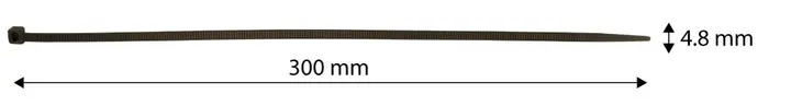 Bahçe kablo bağı 4,8 x 300 mm, 50 adet, kahverengi