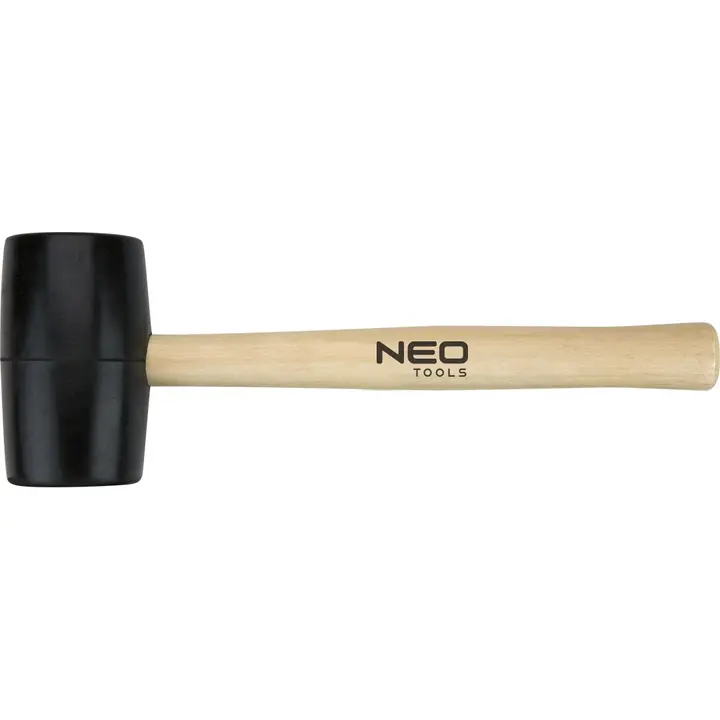 Lastik çekiç 50 mm, 340 g, ahşap saplı