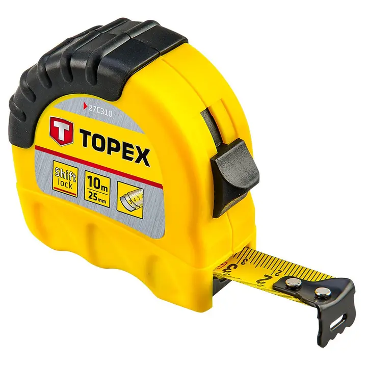 Sarılabilir çelik şerit metre 10 m x 25 mm, Shiftlock
