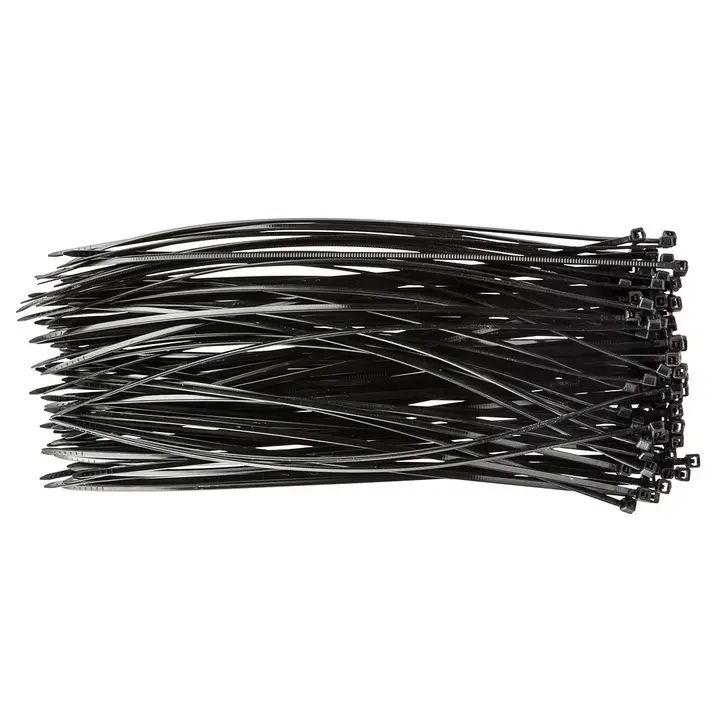 Kablo bağı 2,5 x 200 mm, siyah, 100 adet