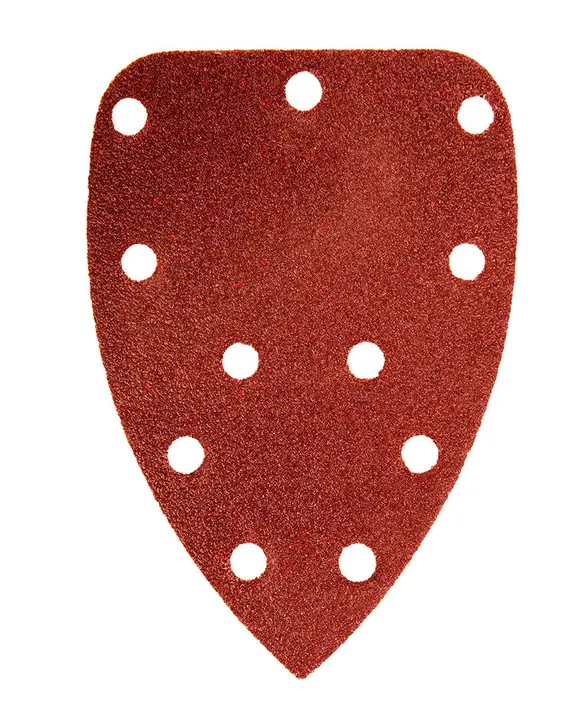 Cırt bantlı zımpara yaprağı, ütü tipi 80 x 140 mm, P60, 5 adet, 59G336 için 11 delikli