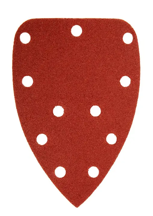 Cırt bantlı zımpara yaprağı, ütü tipi 80 x 140 mm, P120, 5 adet, 59G336 için 11 delikli