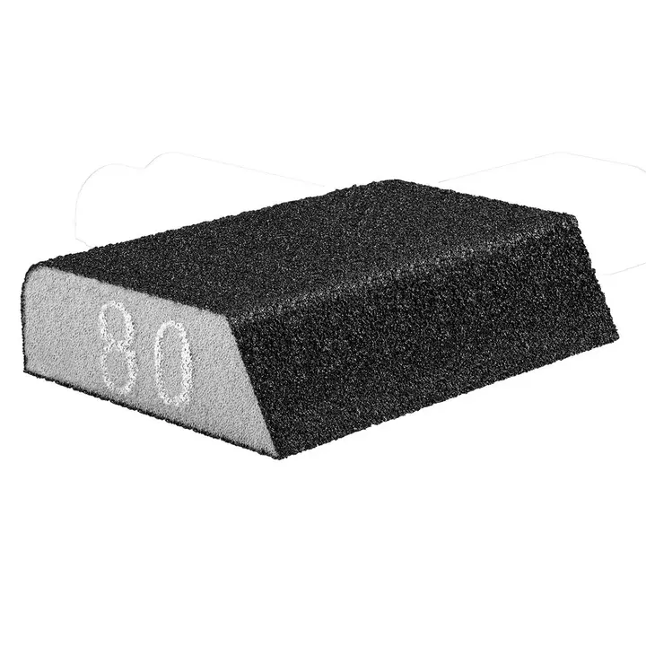 Zımpara süngeri 98 x 25 x 68 mm, K80, açılı
