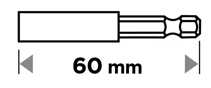 Manyetik tutucu, 60 mm, 1/4 Hex