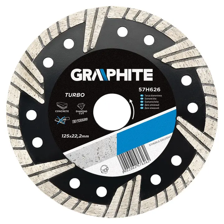 Elmas disk 125 x 22.2 mm, Turbo