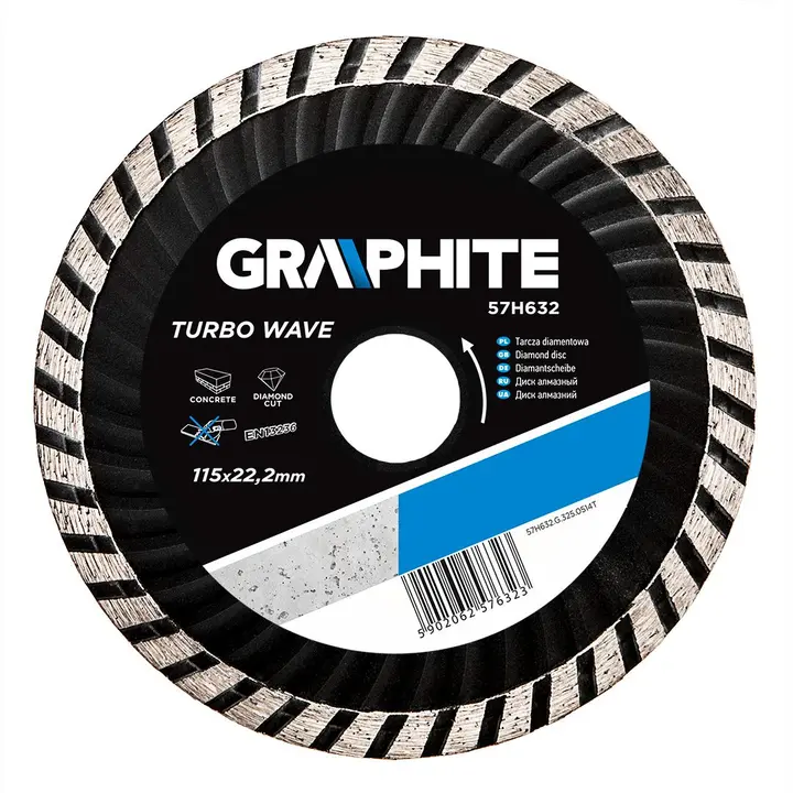 Elmas disk 115 x 22.2 mm, Turbo Wave