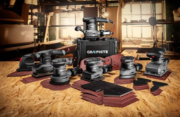 Avuç içi zımpara makinesi delta 180W, taban 140x140x80mm