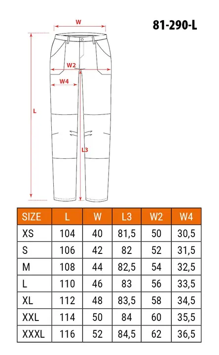 PREMIUM iş pantolonu, 4 yönlü streç, siyah