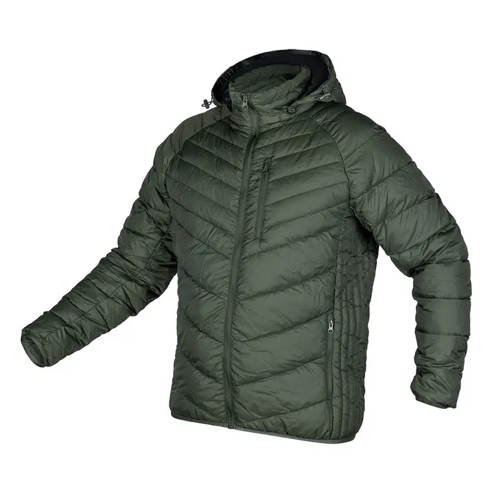 Mix&Match ceket, kapitone, şişme, hafif, zeytin yeşili-siyah