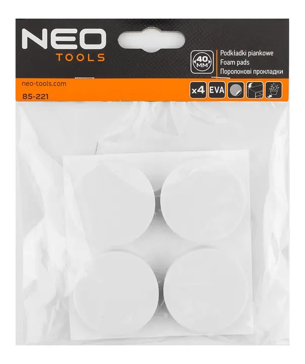 Silikon pedler/yapışkanlı tampon 40mm, 4 adet