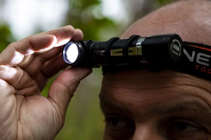 Şarj edilebilir USB kafa lambası 800 lm CREE XML-T6 LED