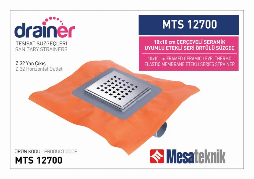 MTS 12700 Etekli Serisi Paslanmaz Çerçeveli Örtülü 10 cm